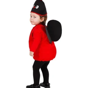 Craquez pour le Déguisement de Coccinelle pour 2/3 ans ! Costume rouge à pois avec ailes et bonnet à antennes. Une tenue confortable et mignonne pour un Carnaval réussi.