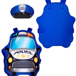 Équipez votre petit héros avec le Déguisement de Police pour 3/5 ans ! Comprend le costume voiture et le chapeau. Facile à enfiler, idéal pour le Carnaval et les jeux d'aventure.