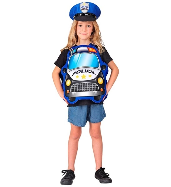 Équipez votre petit héros avec le Déguisement de Police pour 3/5 ans ! Comprend le costume voiture et le chapeau. Facile à enfiler, idéal pour le Carnaval et les jeux d'aventure.