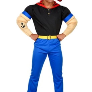 Devenez l'icône des dessins animés avec notre Déguisement de Super Marin ! T-shirt musclé, pantalon, ceinture et chapeau inclus. Parfait pour le Carnaval ou une fête geek. Disponible en magasin.