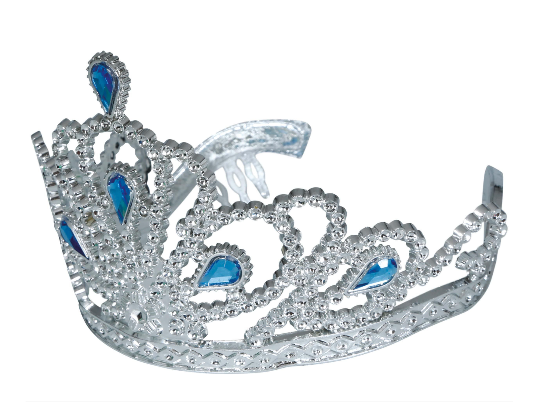 Sublimez votre déguisement avec le Diadème Argenté aux pierres bleues ! Un accessoire royal étincelant, idéal pour devenir la plus belle des princesses.