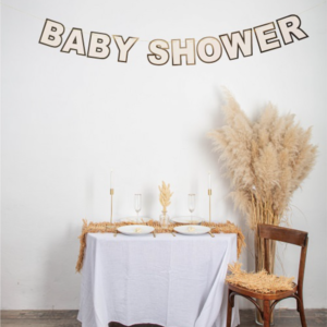 Célébrez en beauté avec notre Guirlande Baby Shower ! Une décoration élégante et facile à installer pour une fête inoubliable. Parfaite pour tous les thèmes de réception.