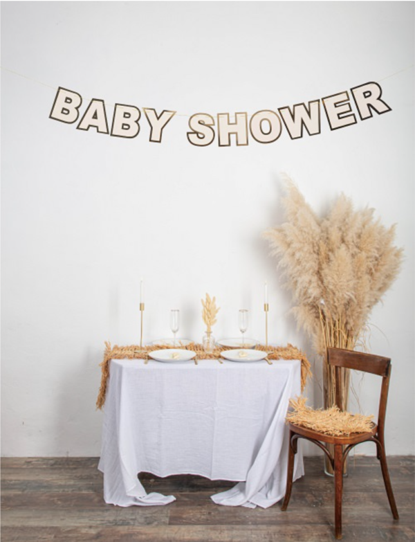 Célébrez en beauté avec notre Guirlande Baby Shower ! Une décoration élégante et facile à installer pour une fête inoubliable. Parfaite pour tous les thèmes de réception.