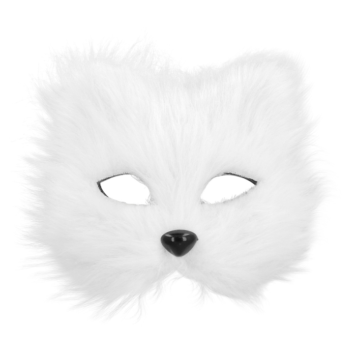 Adoptez un look félin irrésistible avec notre Masque de chat blanc en fourrure ! Un accessoire de déguisement doux et élégant, idéal pour les bals masqués et le carnaval.