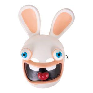 Devenez totalement déjanté avec le Masque de Lapin Crétin ! Un accessoire hilarant avec yeux globuleux et dents apparentes. Parfait pour le Carnaval et les fans de jeux vidéo.