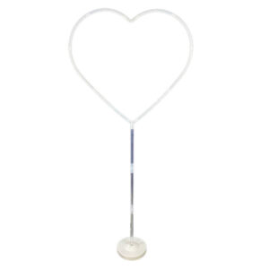 Créez une décoration romantique avec le Support à Ballons Cœur de 150 cm. Structure stable avec socle à lester, idéale pour arche de mariage et Saint-Valentin.