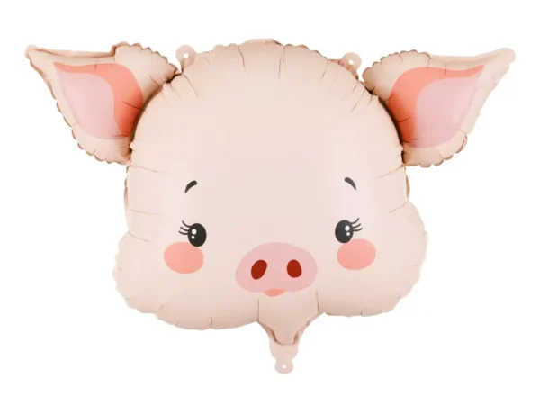 Craquez pour notre Ballon Tête de Cochon géant ! Une décoration rose et rigolote en aluminium de haute qualité, idéale pour un anniversaire sur le thème de la ferme ou une baby shower originale.
