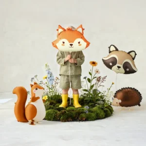 Ajoutez une touche de magie forestière avec notre Ballon Renard de 57x42 cm ! Un design craquant et géant, parfait pour un anniversaire enfant ou une baby shower nature.