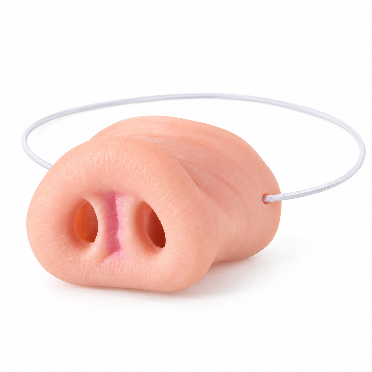Nez de cochon rose avec élastique, accessoire fantaisie idéal pour carnaval, soirée déguisée, photobooth et costume humoristique.