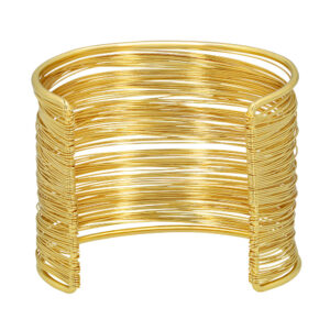 Devenez une icône de l'Égypte antique avec le Bracelet Néfertari doré. Une manchette large et étincelante, idéale pour compléter votre déguisement de Cléopâtre ou de reine du Nil.