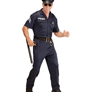 Faites régner la loi avec notre déguisement de policier complet ! Inclus : costume, ceinture avec menottes et casquette. Le choix idéal pour vos soirées déguisées et carnavals.