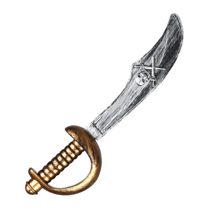 Préparez-vous à l'abordage avec notre Épée de Pirate de 37 cm ! Un sabre réaliste avec lame gravée et garde dorée, idéal pour les déguisements et anniversaires à thème pirate.