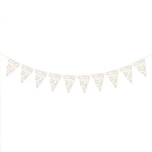 Célébrez le printemps avec notre Guirlande Fanions "Joyeuses Pâques". Un design floral et élégant pour une décoration de Pâques réussie, à la maison ou dans le jardin.