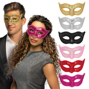Brillez lors de vos soirées masquées avec nos Masques à Sequins disponibles en plusieurs coloris. Accessoires étincelants et confortables, choix de la couleur en magasin !