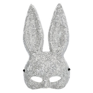 Devenez la star de la soirée avec notre Masque de Lapin Diamants. Un accessoire de luxe recouvert de strass pour vos bals masqués, soirées à thème ou une fête de Pâques ultra-glamour.