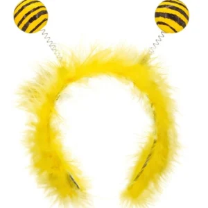 Devenez la reine de la ruche avec notre Serre-tête Abeille ! Un accessoire fun avec plumes jaunes et antennes à ressorts, parfait pour vos déguisements et carnavals.