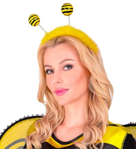 Devenez la reine de la ruche avec notre Serre-tête Abeille ! Un accessoire fun avec plumes jaunes et antennes à ressorts, parfait pour vos déguisements et carnavals.