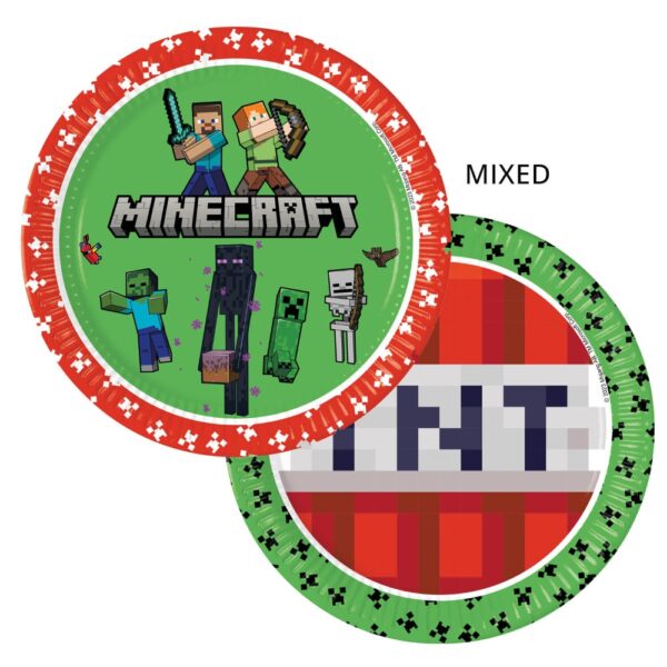 Organisez un anniversaire légendaire avec nos 8 assiettes Minecraft de 23 cm ! Un design pixelisé avec Steve et le Creeper pour une décoration de table 100% gaming.