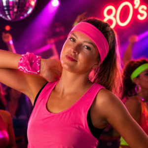 Complétez votre déguisement rétro avec le bandeau de tête fluo style Années 80 ! Idéal pour une soirée vintage. Choix du coloris (rose, vert, bleu, jaune, orange) en magasin.