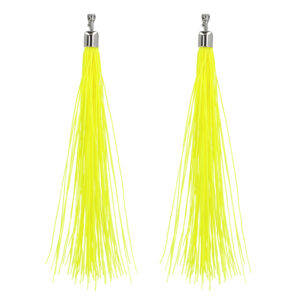 Boostez votre tenue avec nos boucles d'oreilles jaune fluo ! Style franges cascade et attache à clips pour un confort total. L'accessoire indispensable des soirées 80's et festivals.