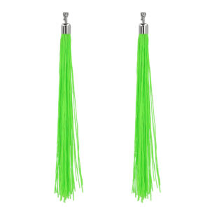 Boucles d'oreilles vert fluo.