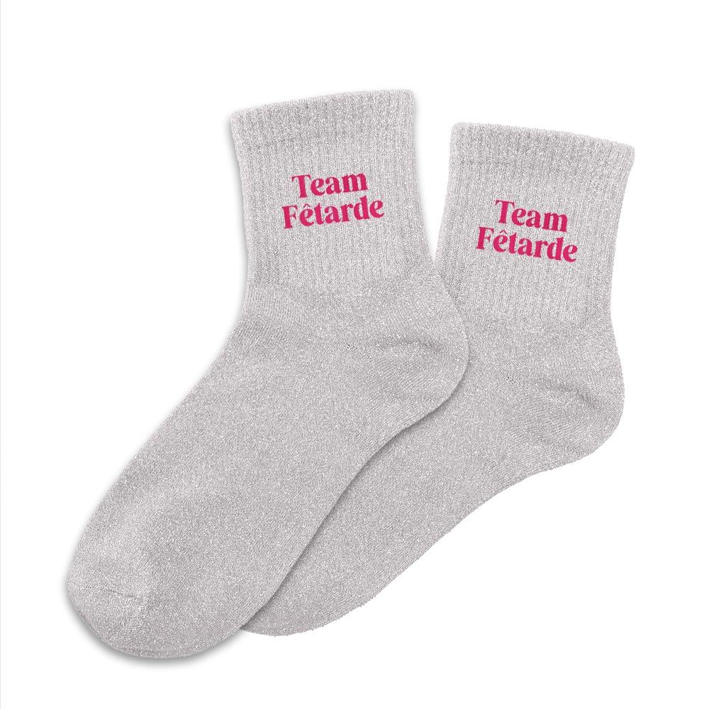 Chaussettes paillettes Team Fêtarde