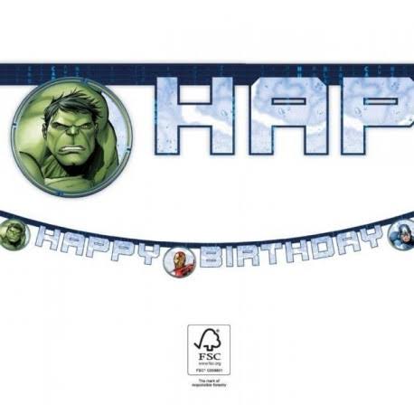 Donnez une dimension épique à sa fête avec la guirlande Happy Birthday Avengers officielle ! Des lettres articulées au design Marvel unique pour une décoration d'anniversaire réussie.