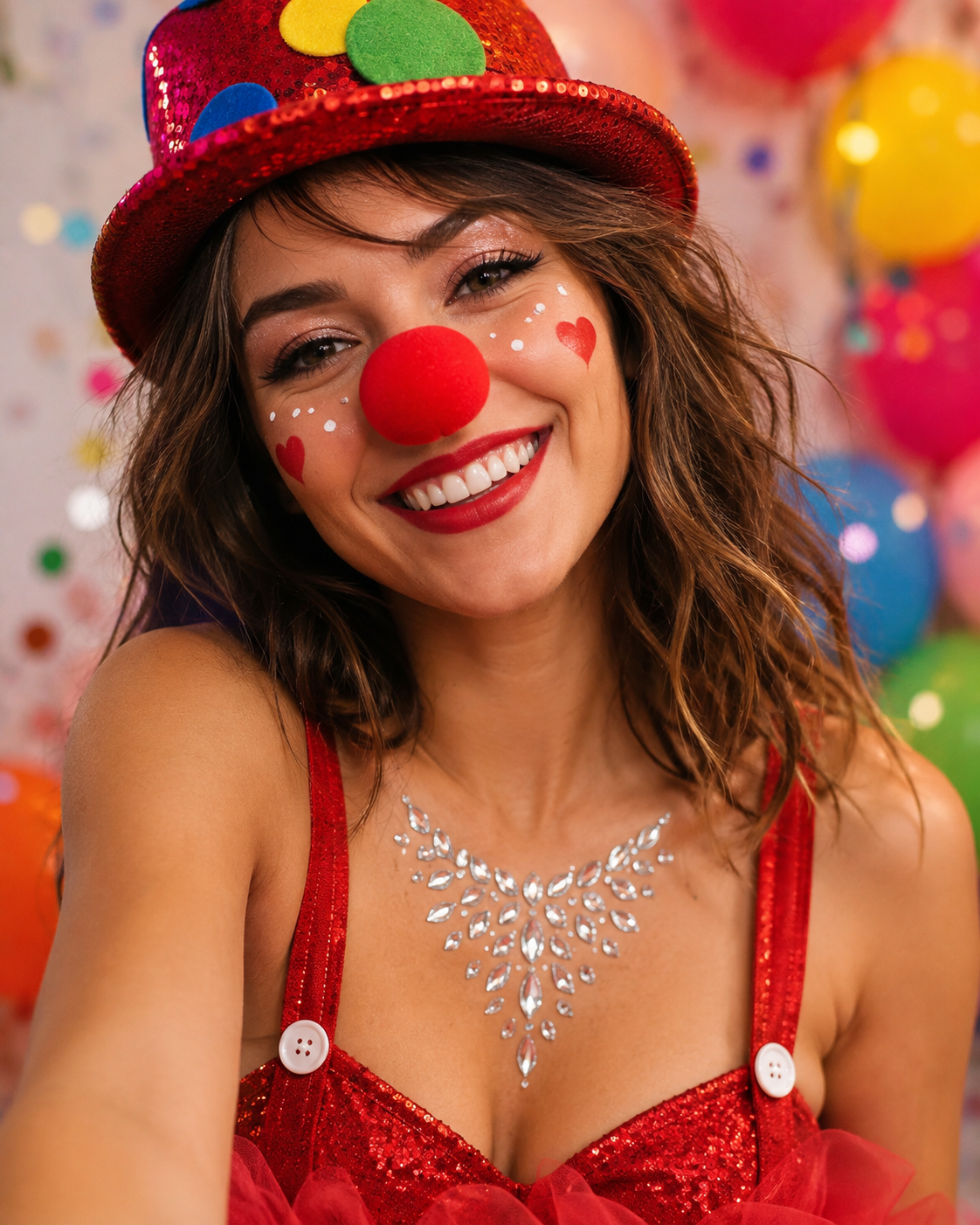 Lot de 12 nez de clown rouges en mousse, idéal pour carnaval, anniversaire, spectacle, kermesse, photobooth et fête déguisée.
