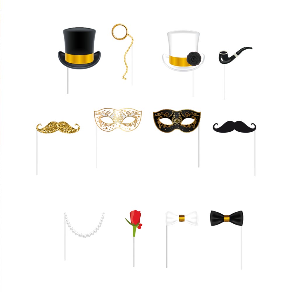 12 Accessoires PhotoBooth chic