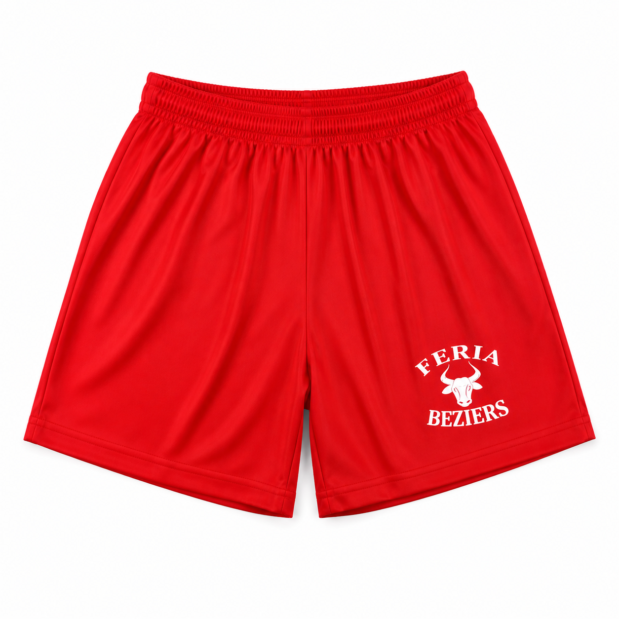 Craquez pour ce short rouge Feria de Béziers. Léger, confortable et parfait pour profiter de la Feria, des bodegas et de toutes vos fêtes estivales. Disponible chez Planet Fiesta.