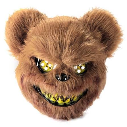 Masque lumineux d’ours terrifiant pour compléter votre déguisement Halloween. Chez PLANET FIESTA.