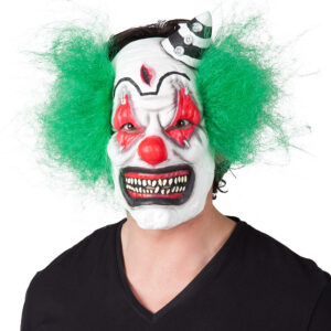 Masque Clown de l'Horreur cheveux vert